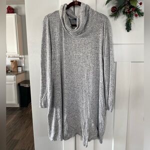 Apt. 9 Heather Gray Cowl Neck Sweater Dress